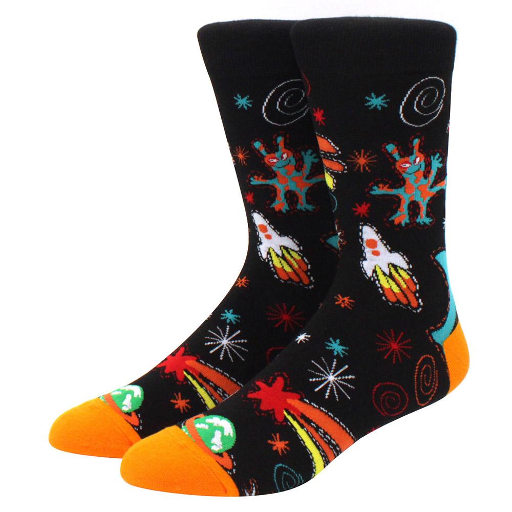 New Happy Mens Socks Women Novelty Cartoon Sock Combed Cotton Funny Men's Big Size Crew Harajuku Hip Hop Thick Long Socks