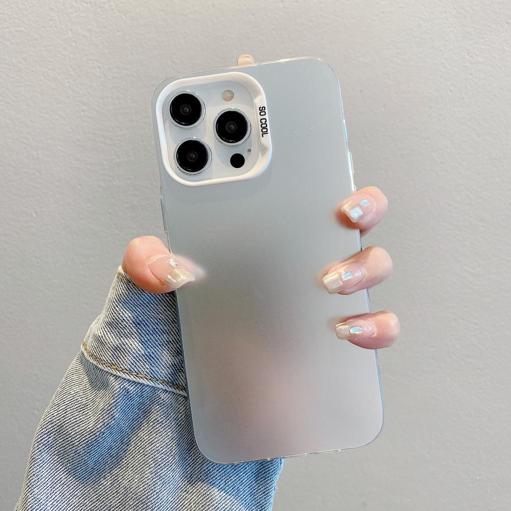 Применимо к iPhone15 IMD Цвет Серебристый Жесткий Защитный Чехол Однотонный Высококлассный iPhone13 Apple XR Простой Чехол для Телефона