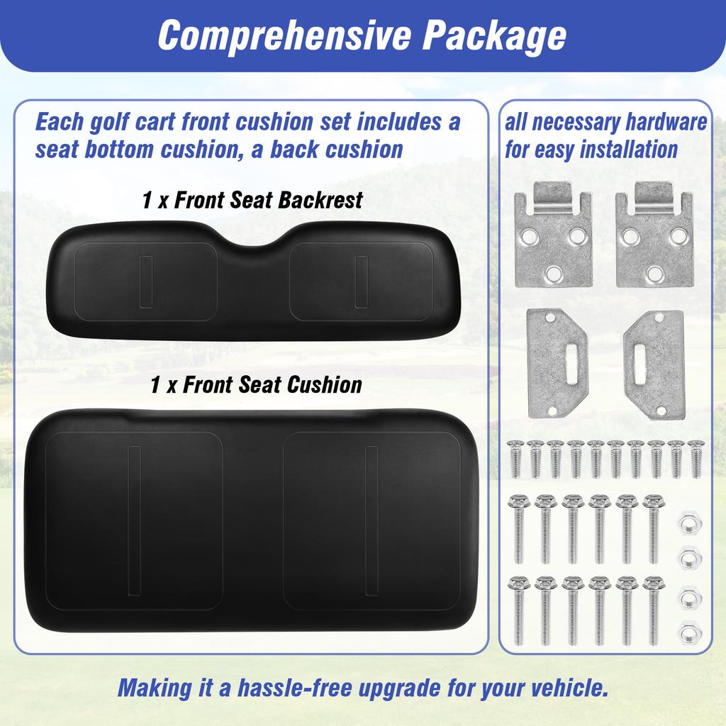 Комплект для модернизации сиденья гольф-кара Подушка комфорта переднего сиденья Комплект обивки для гольф-багги Сменная подушка спинки для EZGO Medalist TXT