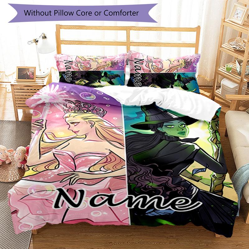 3pcs The Wizard of Oz3 Cover Set - Personalized Name, HD Printed Bedding with 1 Cover and 2 Pillowcases - Perfect for Home Decor, Easy Care