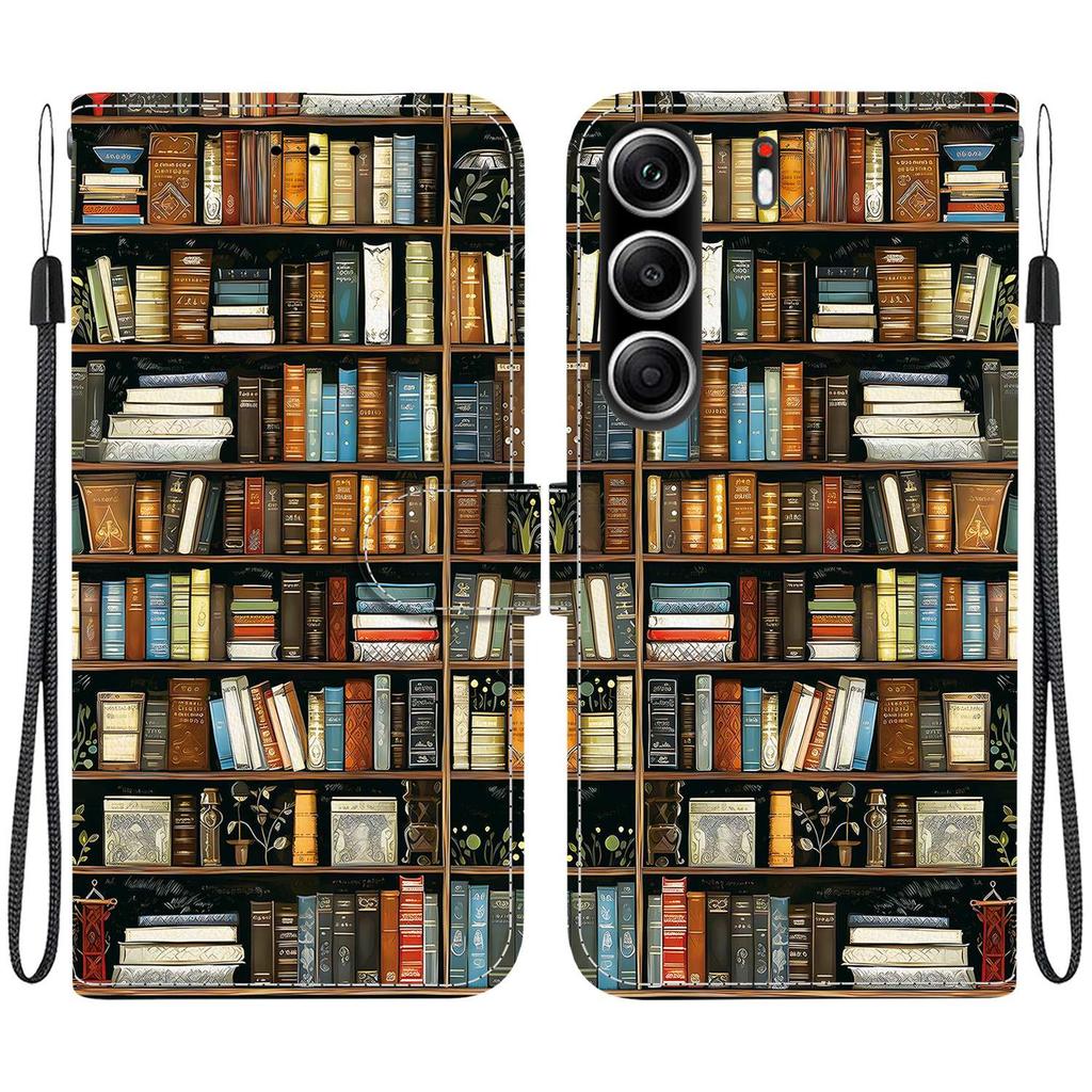 Чехол-книжка из искусственной кожи ручной работы для Tecno Camon 40 Pro (4G/5G) Противоскользящий ударопрочный чехол с ремешком на запястье и дизайнами в виде сердец/роз и кошек