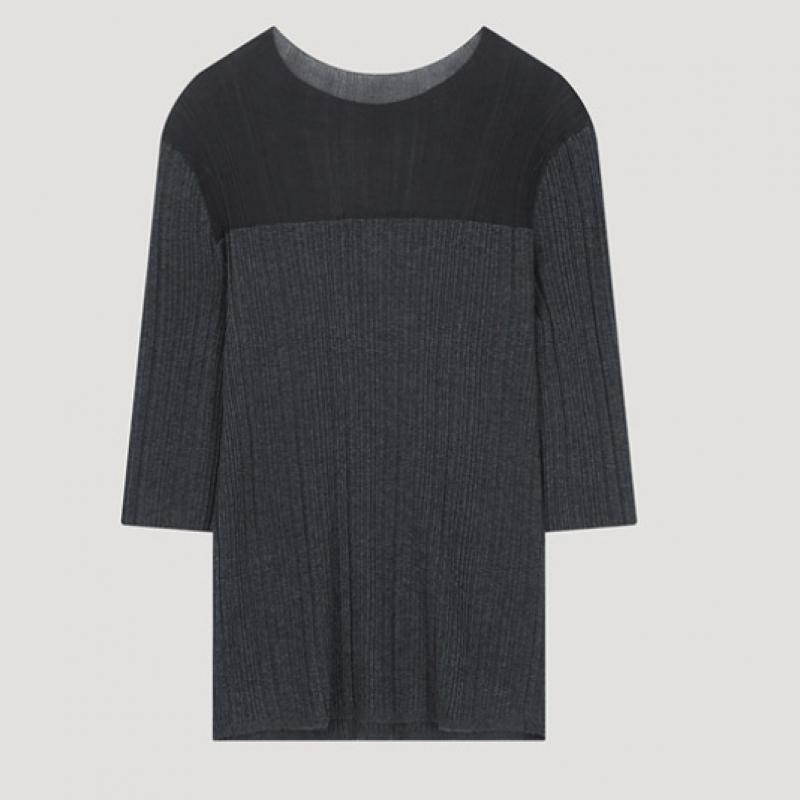  She S miSS  Ribbed Half Sleeve Knit SSkpoo32060 Ch