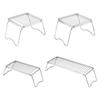 Foldable Stove Stand Wear Resistant Sturdy Grill Racks Stainless Steel Multifunction for Fishing BBQ Camping Hiking Frying Pans