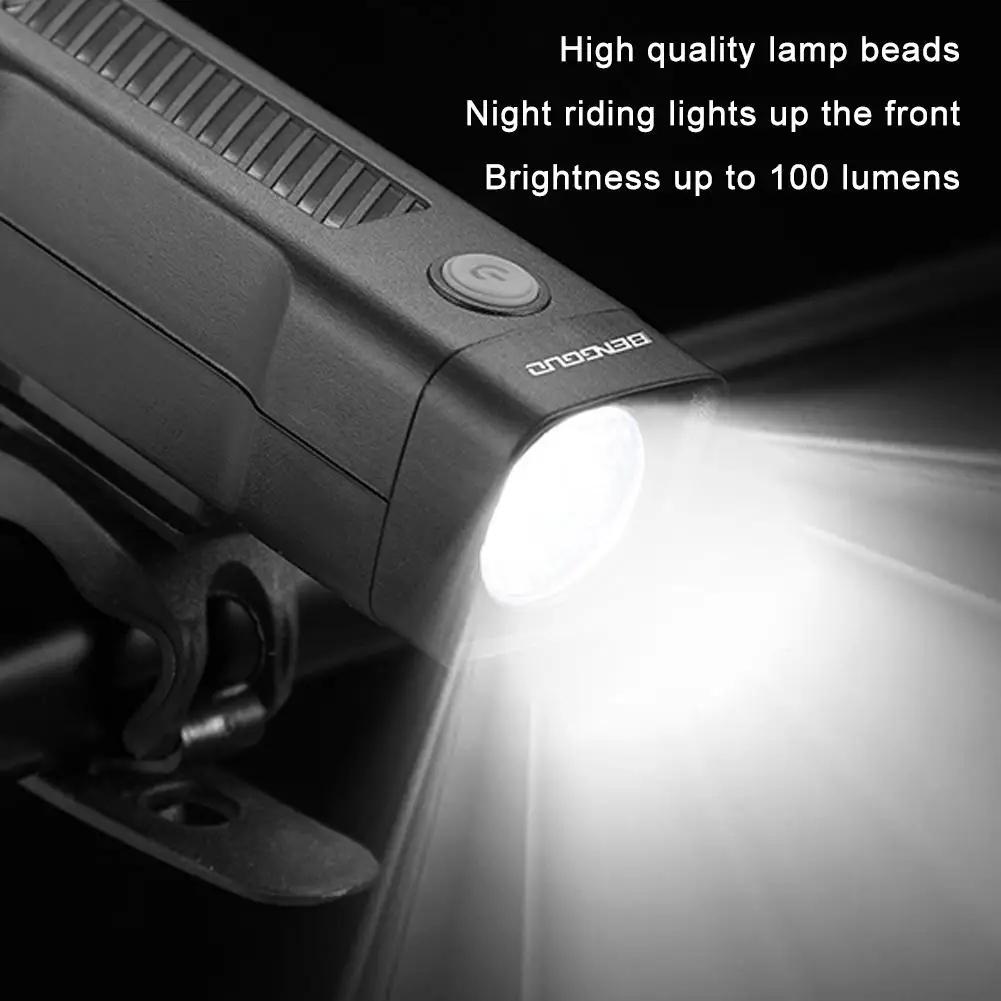 Bright Bicycle Light T6 LED Front USB Rechargeable MTB Mountain Bicycle Lamp 100LM Bike Headlight Flashlight Cycling Scooter 7