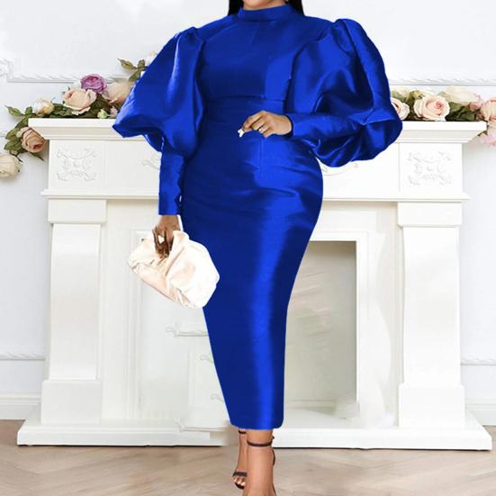 Женские нижние юбки больших размеров, торжественное платье, сплошной цвет, атласная поверхность, осень-зима, облегающее платье с круглым вырезом и талией для свадьбы