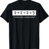 2+2÷2=3 Смущенный Кричащий Математика Сложение Деление Математическая Футболка