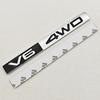 3D Zinc Alloy Logo V6 4WD Car Letters Rear Trunk Badge Sticker Emblem For Toyota Prado Land Cruiser 4Runner Auto Accessories