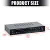 Музыкальный усилитель 120x2 Вт+80 Втx2+80 Вт с поддержкой Bluetooth 5.1, слотом для USB-карты и FM-радио для домашнего развлечения