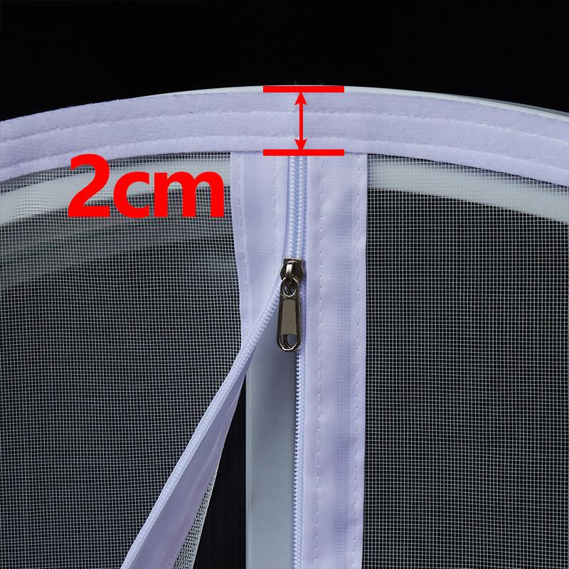 Arched Mosquito Net Window Screen Curved Round Zipper anti-mosquito Customized Black white Fly Insect Mesh Invisible Fiberglass