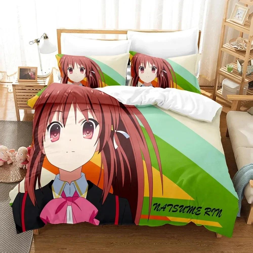 3D Печать Аниме Постельное Белье The Little Busters 3D Печать Подходит Для Спальни Комплект Пододеяльника С Наволочками Детский Домашний Текстиль
