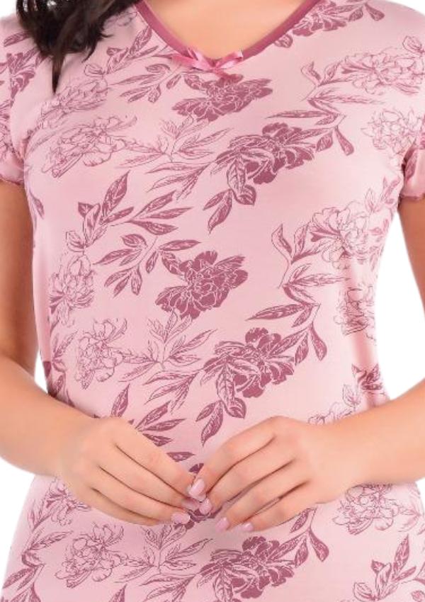 Piżama Damska Z Wiskozy 2Xl Krótki Rękaw Miła Na Lato Krótka Luźna Elastyczna