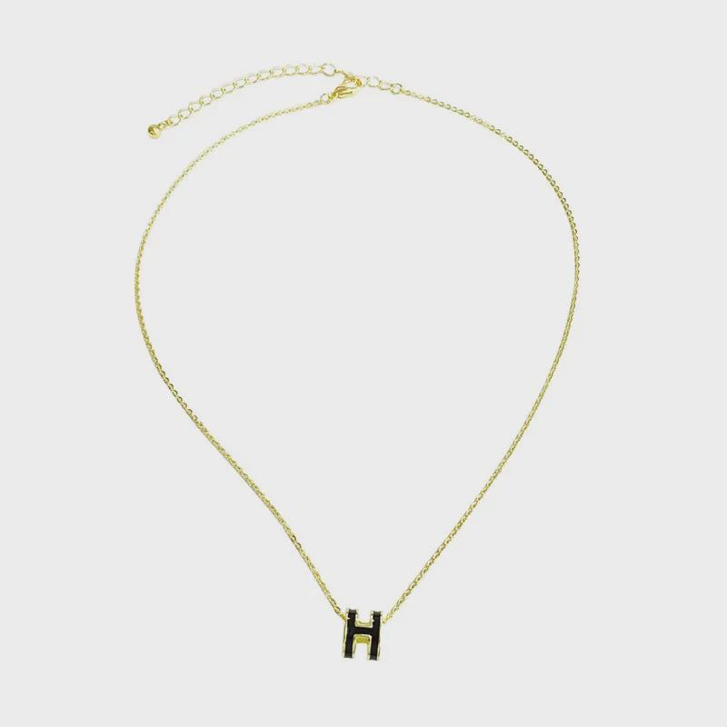 Элегантное ожерелье в форме буквы «H»: Универсальная цепочка на ключицу для женщин - A239