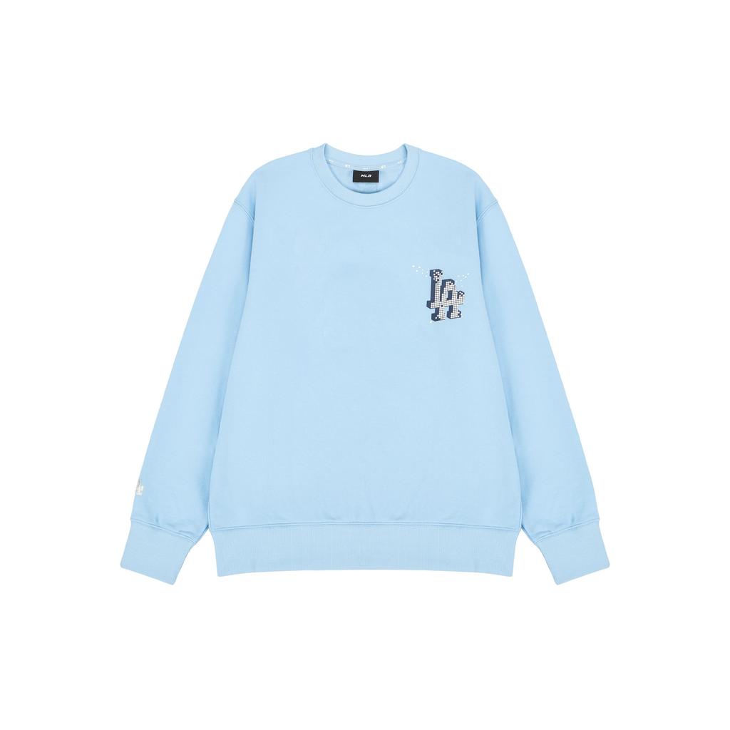 MLB PLAY PIXEL OVERFIT Los Angeles Dodgers Sweatshirt Unisex Light Blue 3AMTP0121-07BLL