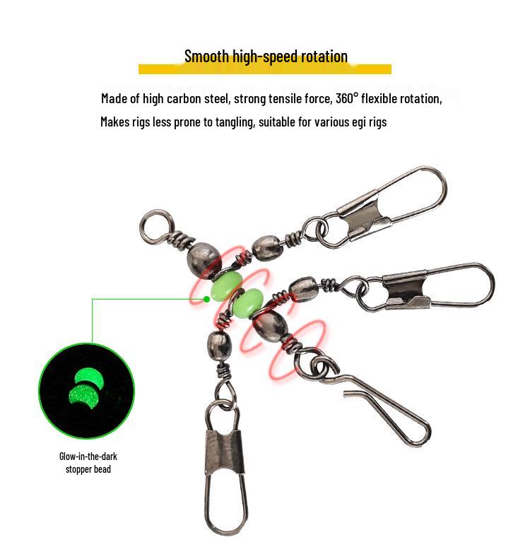 Деревянный набор крючков для креветок с коробкой-кубиком Рубика, светящимися бусинами, вертлюгом, тройником и различными булавками