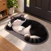 Diatomaceous Earth Lifelike Cat Floor Mat Non-slip Bedroom Door Rug Bathroom Carpet  Home Decor