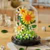 Конструктор в горшке Моделирование суккулентного букета Креативный пазл Строительный блок Вечный цветок Украшение для дома Роза