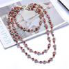 New Color Bohemian Exaggerated Ornaments, Multi-Layered Ultra-Shiny Rhinestones, Gemstone Necklaces, Long Sweater Chain Accessories