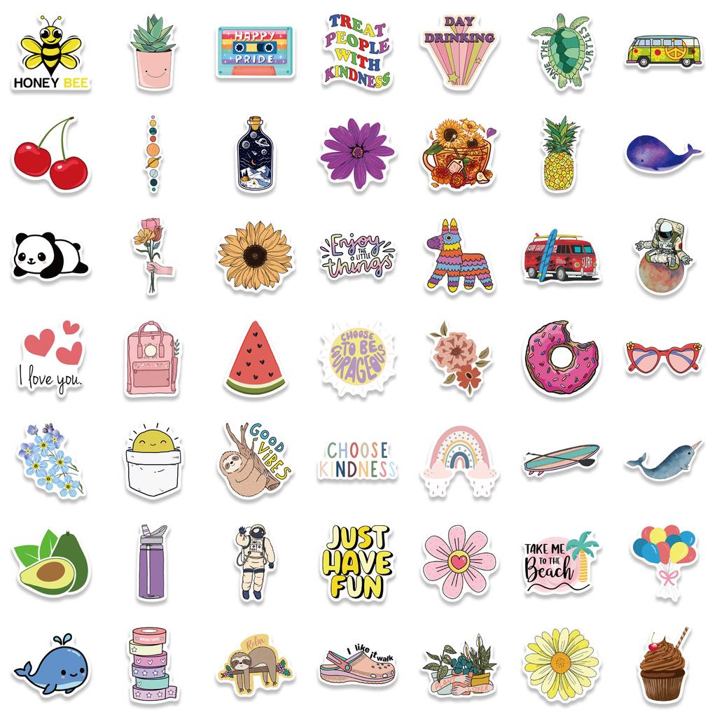 200 Популярных наклеек в стиле граффити в свежем стиле, чемодан, гитара, без клея, водонепроницаемые наклейки