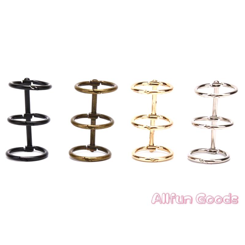 2Pcs Metal Loose Leaf Book Binder 3 Rings For Notebook Album Scrapbook Clips DIY Three-ring Buckle Three-hole Calendar Ring