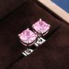 Серьги-гвоздики Huitan Luxury Solitaire с кубическим цирконием 5 цветов, ослепительные простые универсальные женские обручальные серьги-кольца, ювелирные изделия