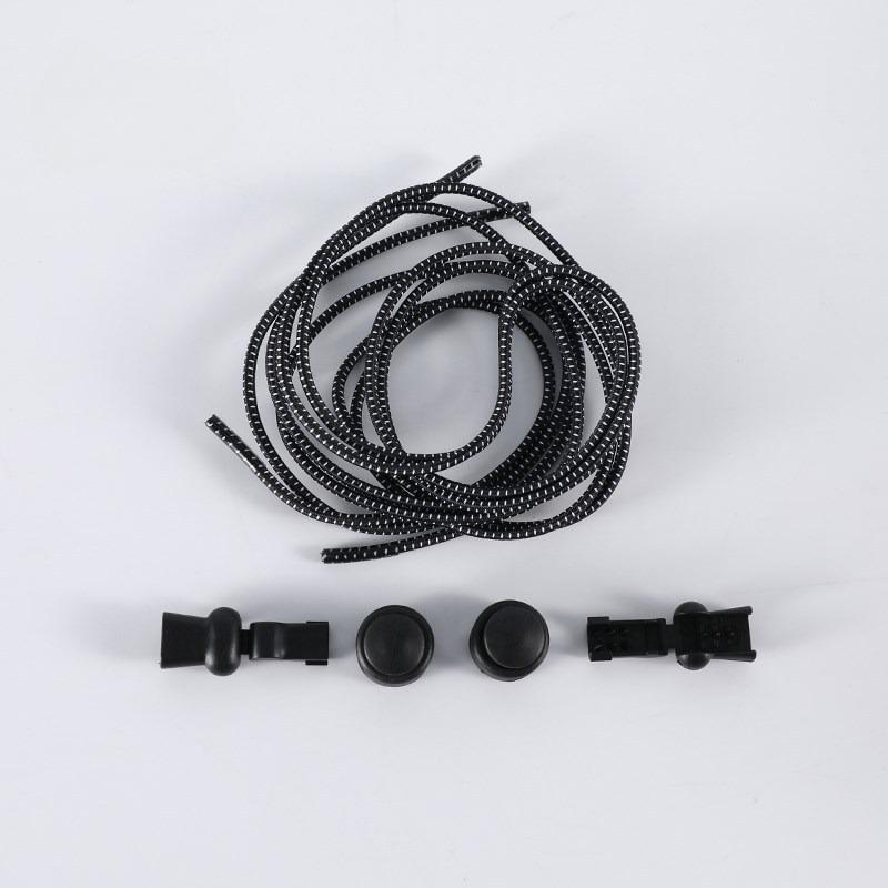 1 комплект Эластичные шнурки Эластичные Противоскользящие Без завязывания Ленивые шнурки Эластичный фиксатор Круглый фиксатор Быстрые шнурки для ходьбы Аксессуары для обуви