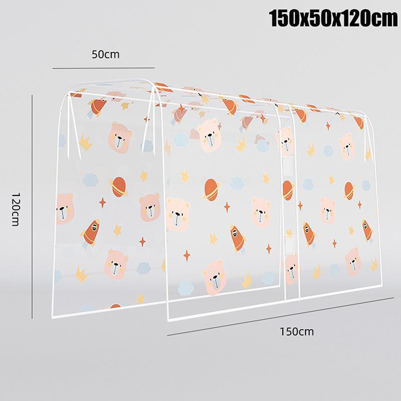 Cute Bear-Shaped Clothes Dust Cover Made Of High-Quality Peva Fabric Transparent Cover For Double Garment Racks Easy To Store