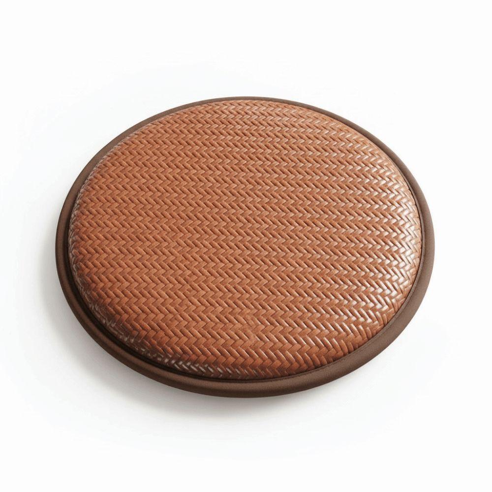 Non-slip Tatami Floor Cushion Woven Texture Seat Pad Durable Round Floor Cushion Living Room