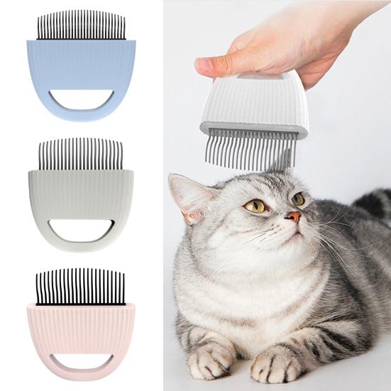 Cat Grooming Brush Easily Clean Ergonomics Handle Comfortable Cat Massage Comb Short