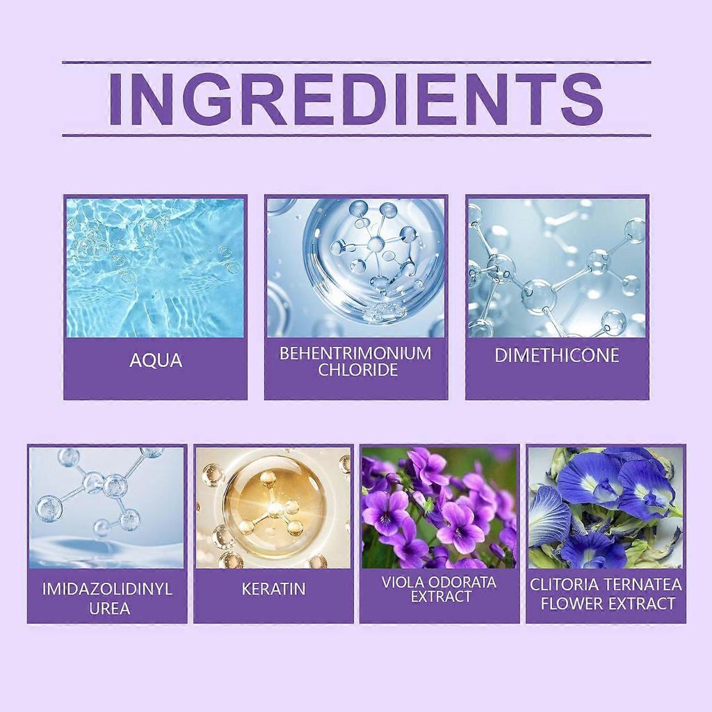 Hoegoa Keratin Purple Hair Mask Nourishing Moisturizing Care Hair Gentle Rich Moist Soft And Shiny Hair Mask less