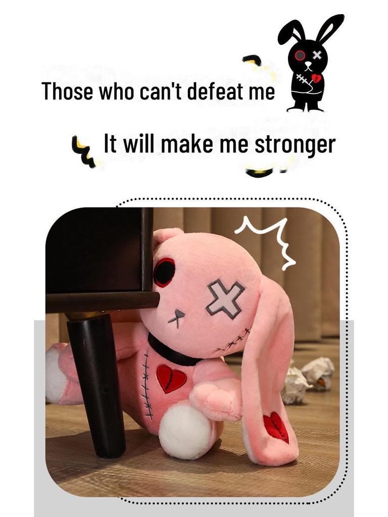 Креативная плюшевая игрушка Dark Rabbit - забавная кукла-реборн, вдохновленная мультфильмами