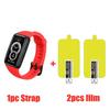 Силиконовый ремешок + защитная пленка для Huawei Band 6 7 8 NFC Smart Band Сменный мягкий браслет ремешки для Huawei Band 6 7 8 чехол