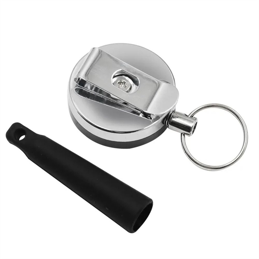 Выдвижной держатель для ручки из нержавеющей стали, брелок для ключей, карандаши, анти-потерянная веревка, плотник