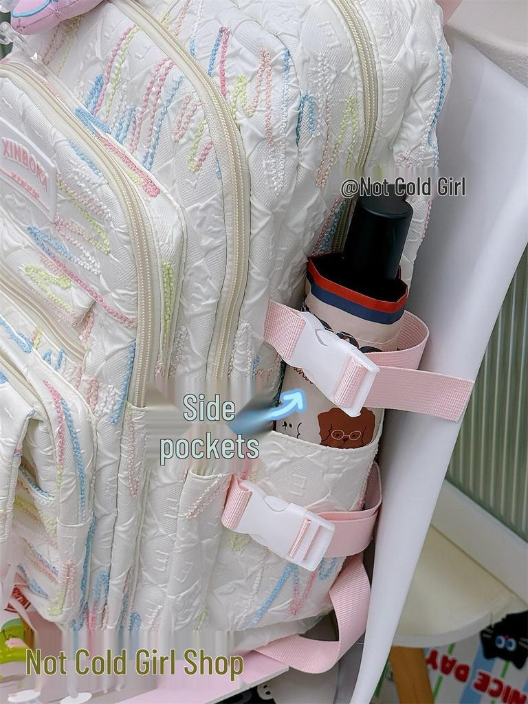 Милый легкий радужный плиссированный рюкзак для старшеклассников и учеников средней школы