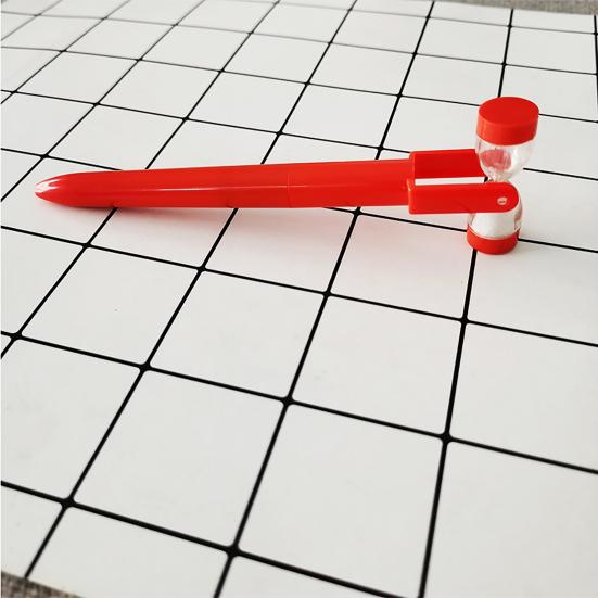 Sand Timer Ballpoint Pen Novelty Sand Clock Pen Black Ink Twist Pen with Hourglass Top for School Office Supplies