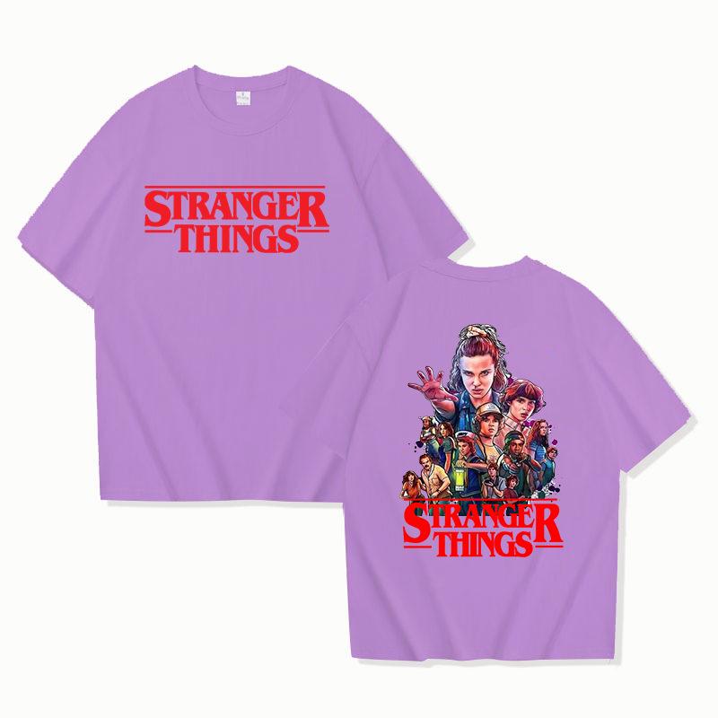 Унисекс летняя футболка с коротким рукавом Stranger Things, Большие размеры XXS-4XL, Эксклюзив для трансграничной торговли