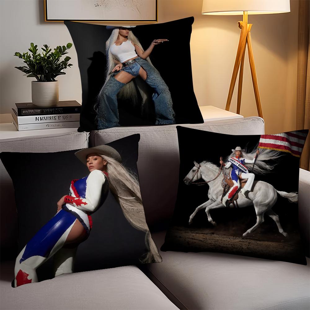B-Beyoncees Cowboy Carter Наволочка Офисные Подушки Подходят Для Дивана Машины Спальни Декоративная Наволочка