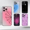 Чехол для телефона с узором паутины Для iPhone 17,16,15,14,13,12,11 Plus,Pro Max,XS,Мягкий силиконовый черный чехол
