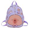 Backpack Printed Capybara Children Cartoon Schoolbag Outdoor Leisure Storage Bag