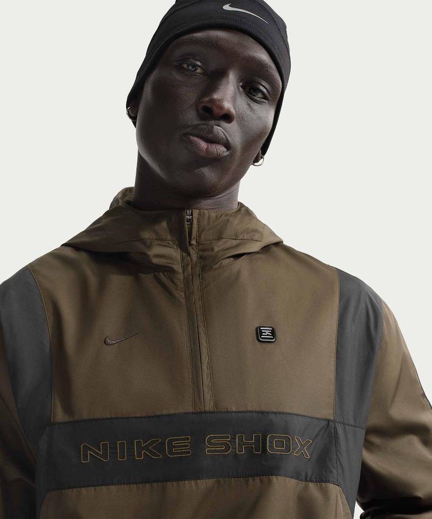 Nike Спортивная куртка Shox с тканой половиной молнии M - Темный лесной орех:Черный / Ih0652-212