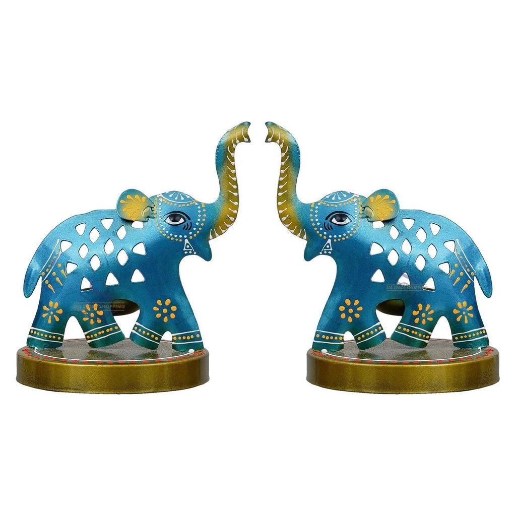 Handicraft Metal/ Iron Handpainted Stand Showpiece/ Statue for Diwali Gifts | Home Decoration | Gifts | Home Decor | Office Table Top | Living Room |