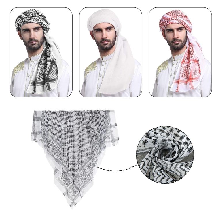 Пустынный платок шемаг Высоко впитывающий Арабский головной платок Традиционная куфия Бандана Взрослая повязка на голову Арабский платок Покрытие для головы