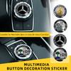 Car Multimedia Knob Decorative Stickers For Mercedes-benz AMG Barbosa W205 C300 W203 W206 W108 W124 W126 W140 W168 W169 W176 GLC XD1