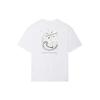 Li-Ning X Glare Artist Collaboration Abstract Back Print Loose Crew Neck T-Shirt Unisex Tops White AHSS649-2