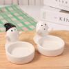 Cute Ghost Candlestick Ceramic Candle Holder Elegant Tealight Candlestick Home Desktop