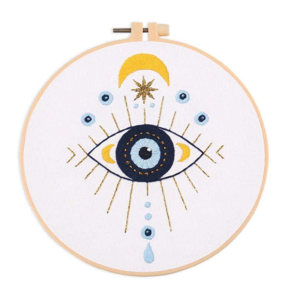Thread Sewing Accessories Handmade Needle Punch Cross Stitch Kit Embroidery Hoop Flower Embroidery