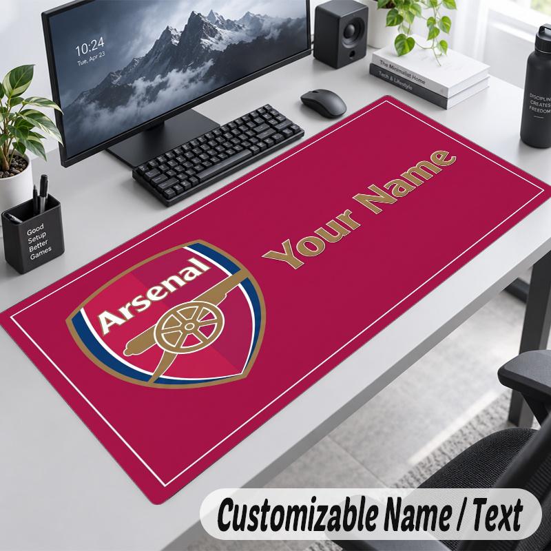 Arsenal Personalized Large Mouse Pad Custom Name Text Extended Desk Mat Gaming Mousepad