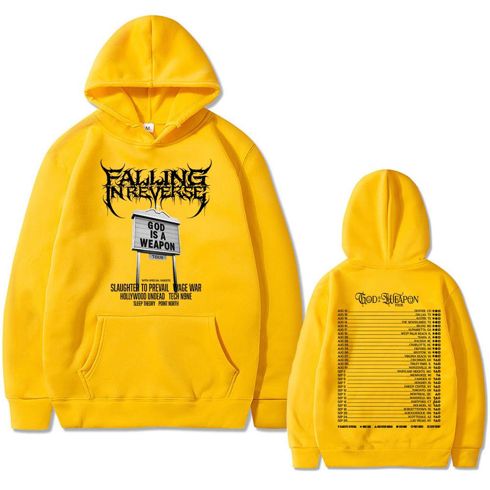 Знаменитая рок-группа Falling in Reverse Мировой тур Худи Мужчины Женщины Повседневная Толстовка Оверсайз Мужская Готика Винтаж Уличная одежда