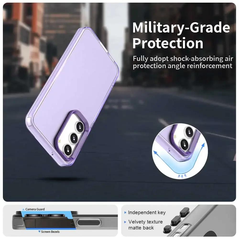 Matte Candy Translucent Case For Samsung Galaxy A56 A36 A16 A06 A05 A05S M35 F15 C55 F55 M55 5G Coque Frosted Bumper Cover