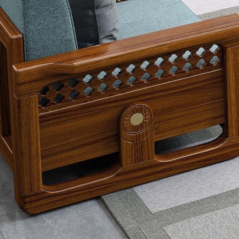 Miling New Chinese Style Solid Wood Sofa Set