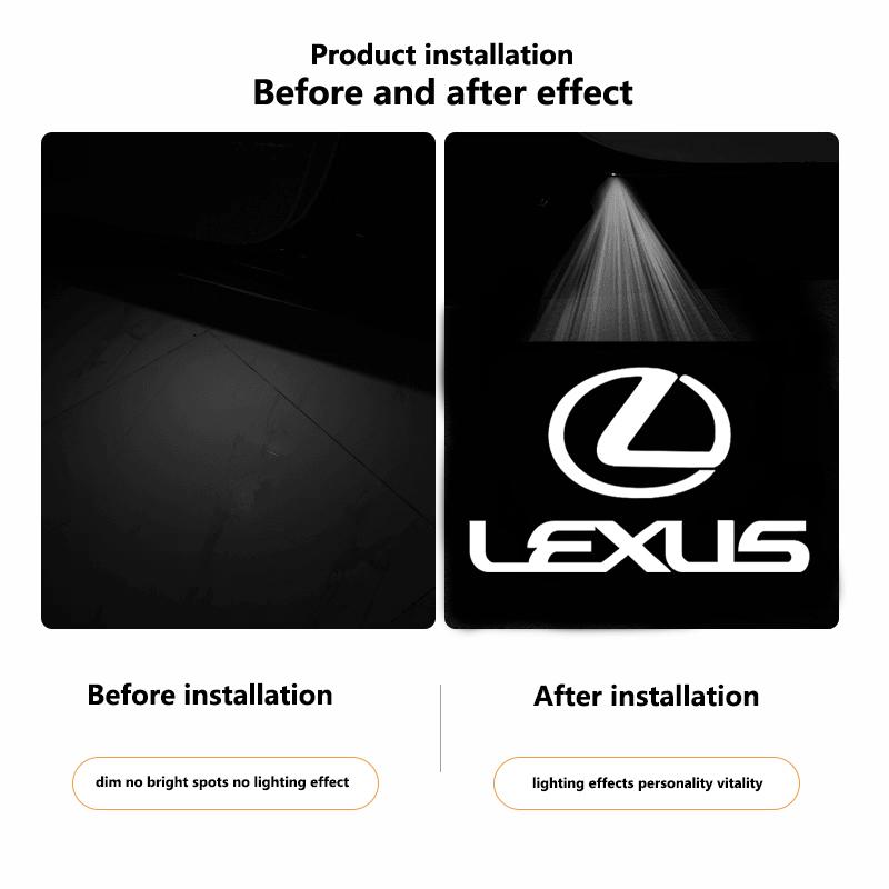 Для Lexus LS LC RZ IS350 CT200h GX460 LX570 RX500h NX300 LM ES300 2 шт. Беспроводные светодиодные проекторы логотипа приветствия на двери автомобиля Аксессуары
